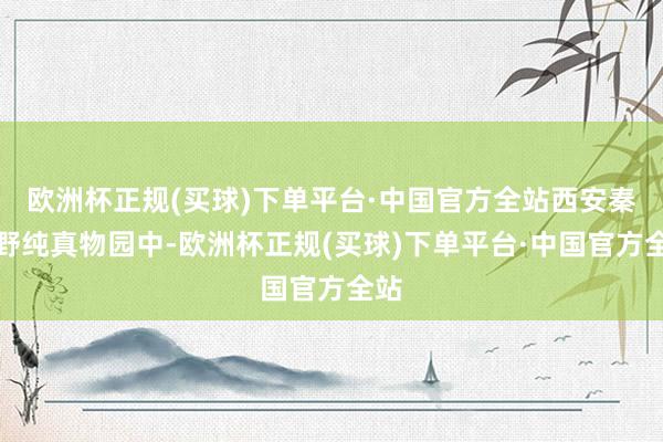 欧洲杯正规(买球)下单平台·中国官方全站西安秦岭野纯真物园中-欧洲杯正规(买球)下单平台·中国官方全站