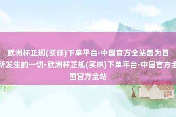 欧洲杯正规(买球)下单平台·中国官方全站因为目下所发生的一切-欧洲杯正规(买球)下单平台·中国官方全站
