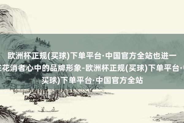 欧洲杯正规(买球)下单平台·中国官方全站也进一步牢固了其在花消者心中的品牌形象-欧洲杯正规(买球)下单平台·中国官方全站