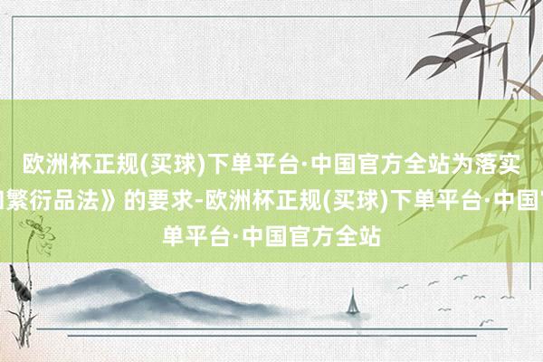 欧洲杯正规(买球)下单平台·中国官方全站为落实《期货和繁衍品法》的要求-欧洲杯正规(买球)下单平台·中国官方全站