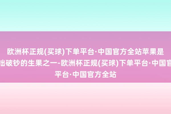 欧洲杯正规(买球)下单平台·中国官方全站苹果是巨匠粗拙破钞的生果之一-欧洲杯正规(买球)下单平台·中国官方全站