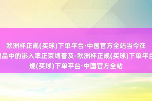 欧洲杯正规(买球)下单平台·中国官方全站当今在千般电子终局居品中的渗入率正束缚普及-欧洲杯正规(买球)下单平台·中国官方全站
