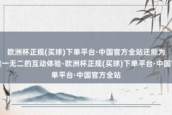 欧洲杯正规(买球)下单平台·中国官方全站还能为您带来唯一无二的互动体验-欧洲杯正规(买球)下单平台·中国官方全站