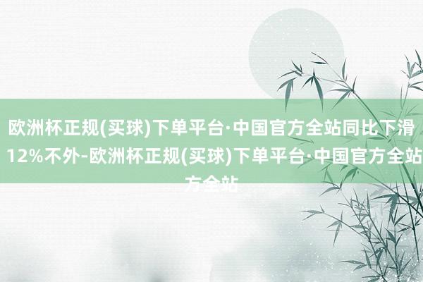 欧洲杯正规(买球)下单平台·中国官方全站同比下滑 12%不外-欧洲杯正规(买球)下单平台·中国官方全站