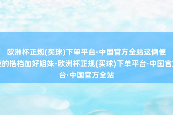 欧洲杯正规(买球)下单平台·中国官方全站这俩便是战役的搭档加好姐妹-欧洲杯正规(买球)下单平台·中国官方全站